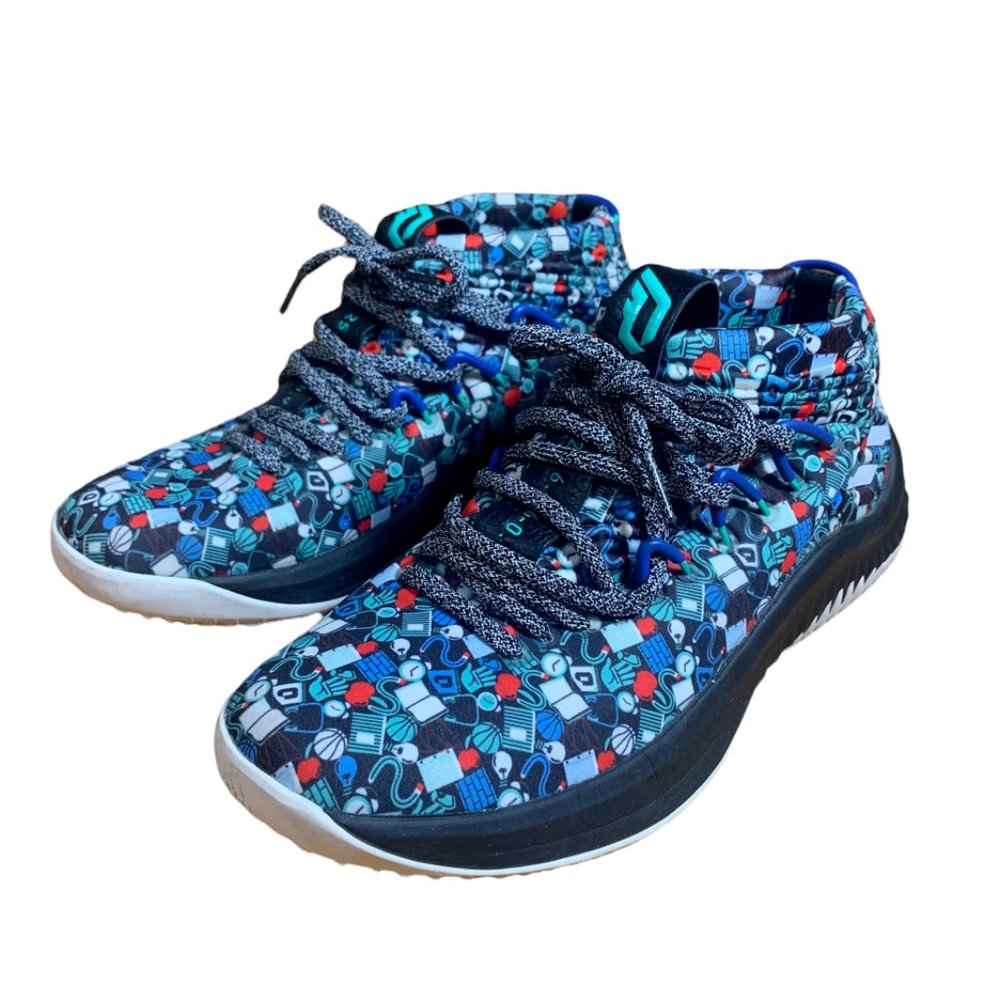 Adidas F36564 Dame 4 Camp Multicolor Basketball Sneaker Shoes Men's US 5.5